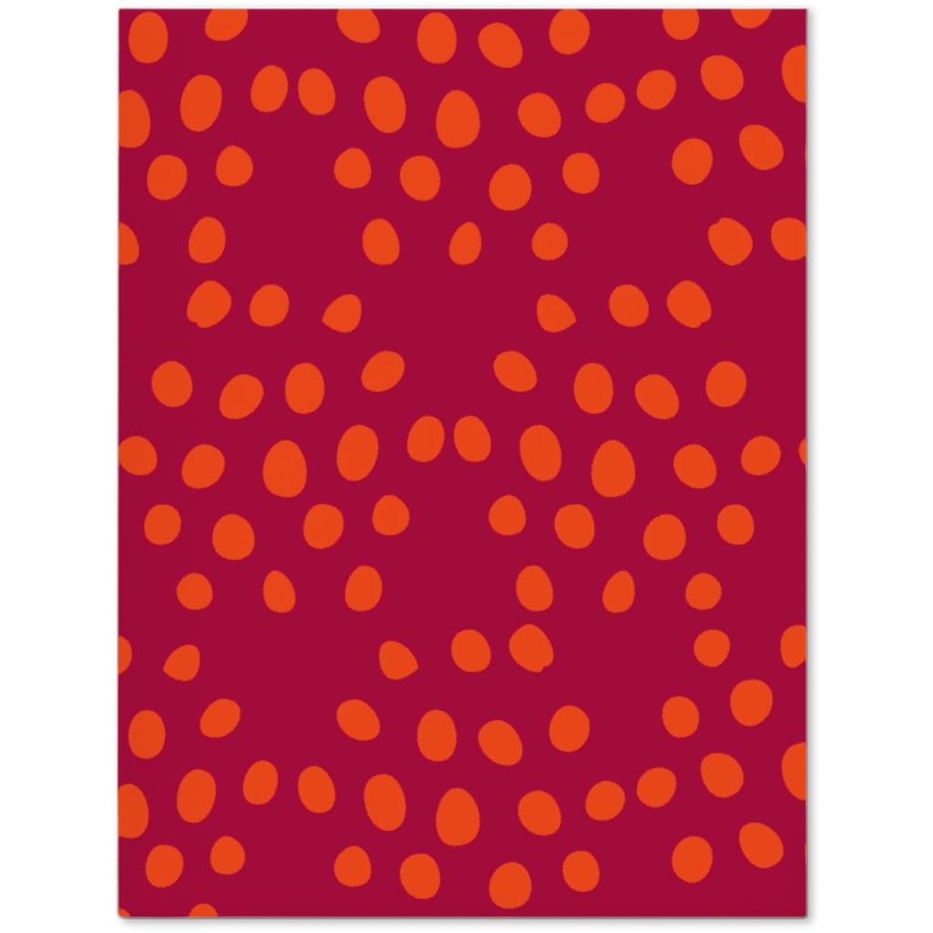 Hexagon Dots - Red and Orange Journal, Red