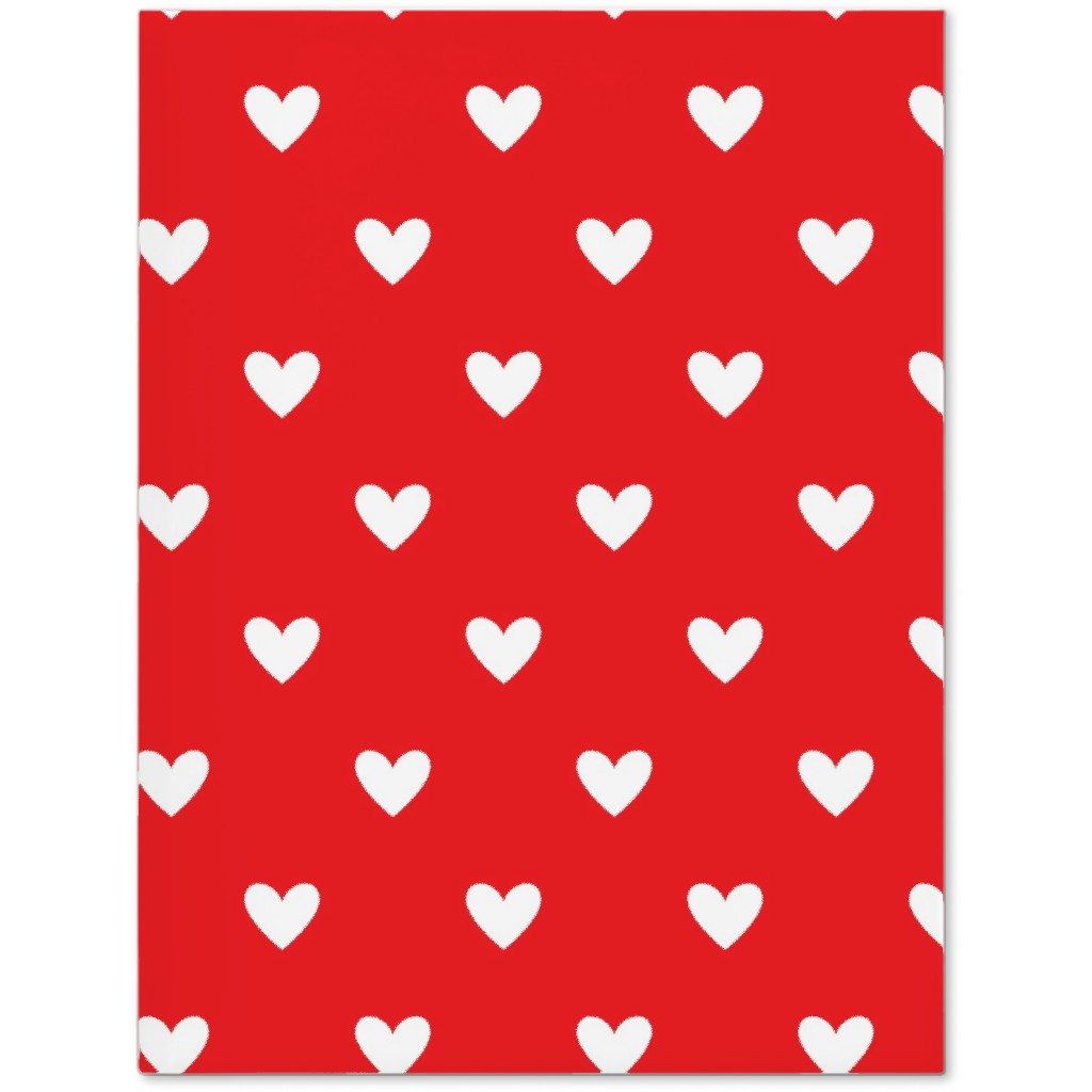 Love Hearts - Red Journal, Red, Red