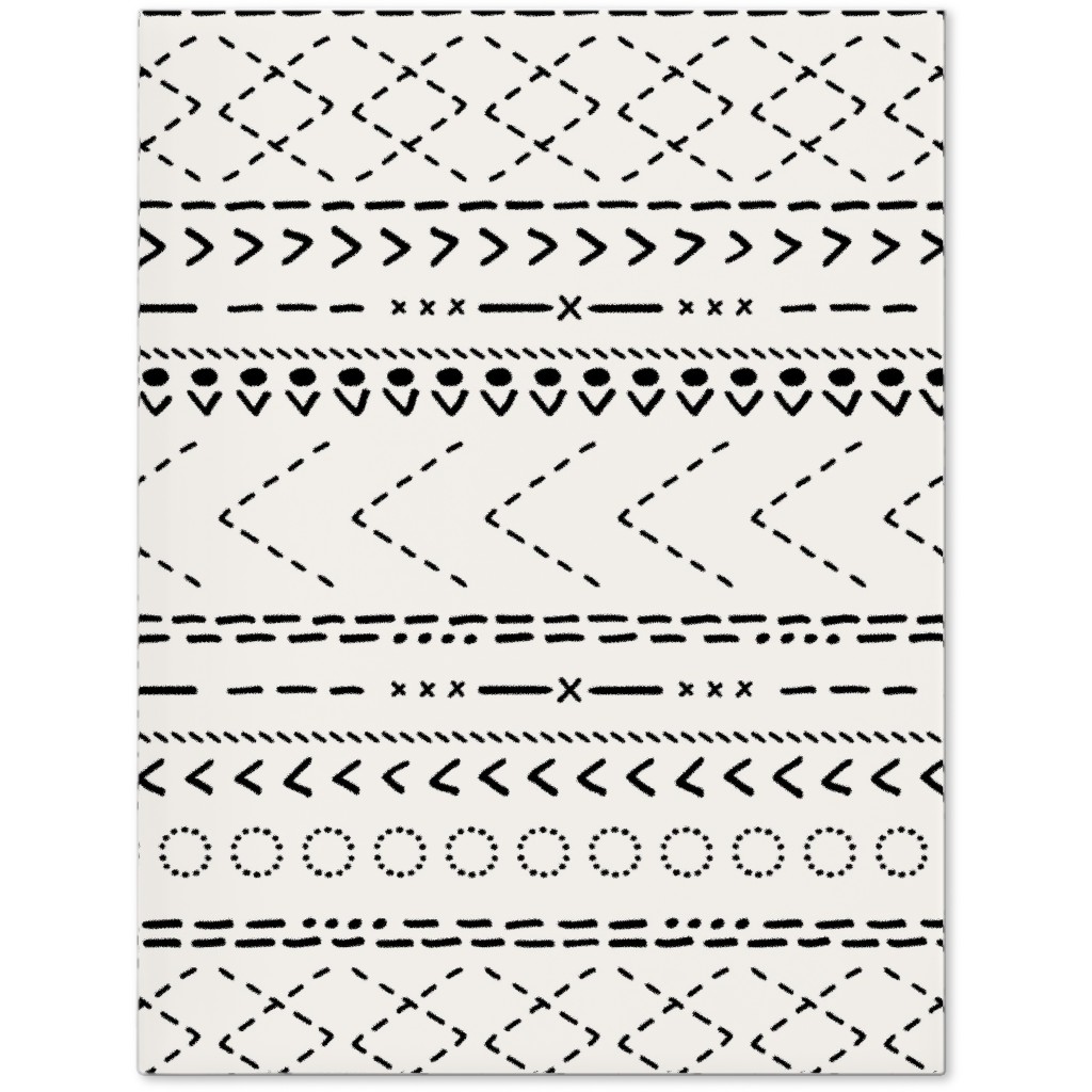 Minimal Mudcloth Bohemian - Light Journal, Beige, Pearl