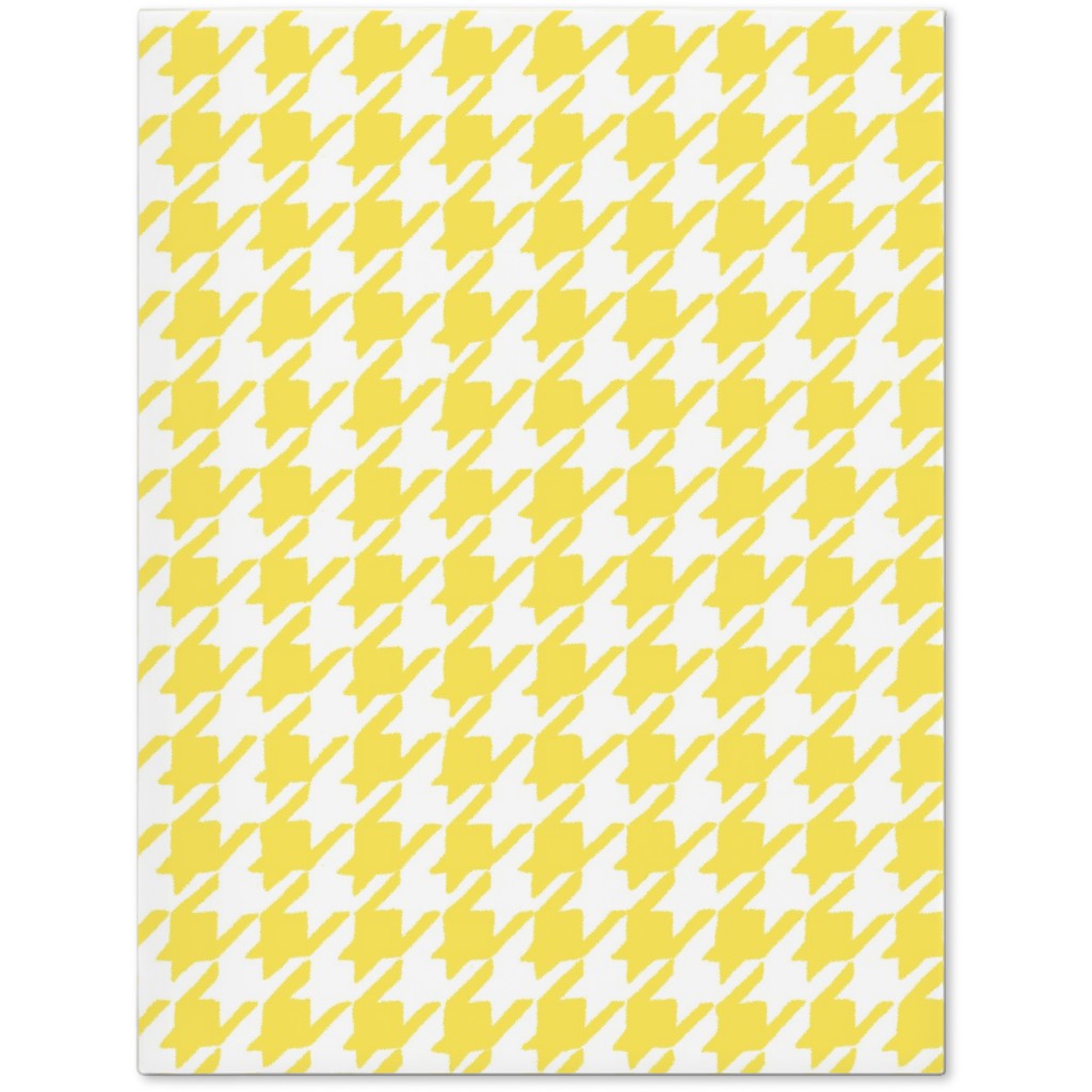 Happy Houndstooth Journal, Yellow, Lemon