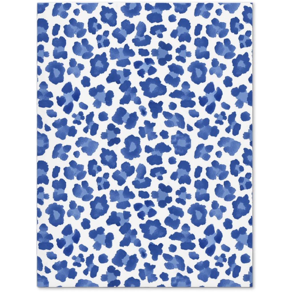 Leopard Pattern Print Journal, Blue, Blue