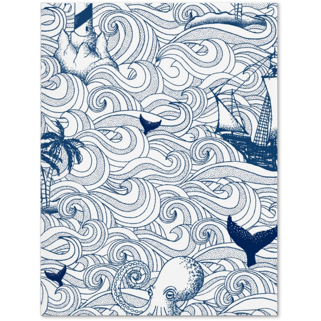 Vintage Nautical Journey Journal, Blue