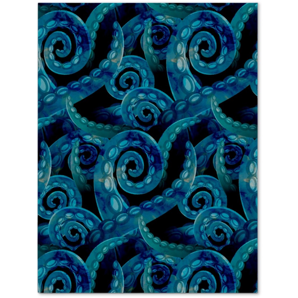 Octopus Watercolor - Blue Journal, Blue, True Blue