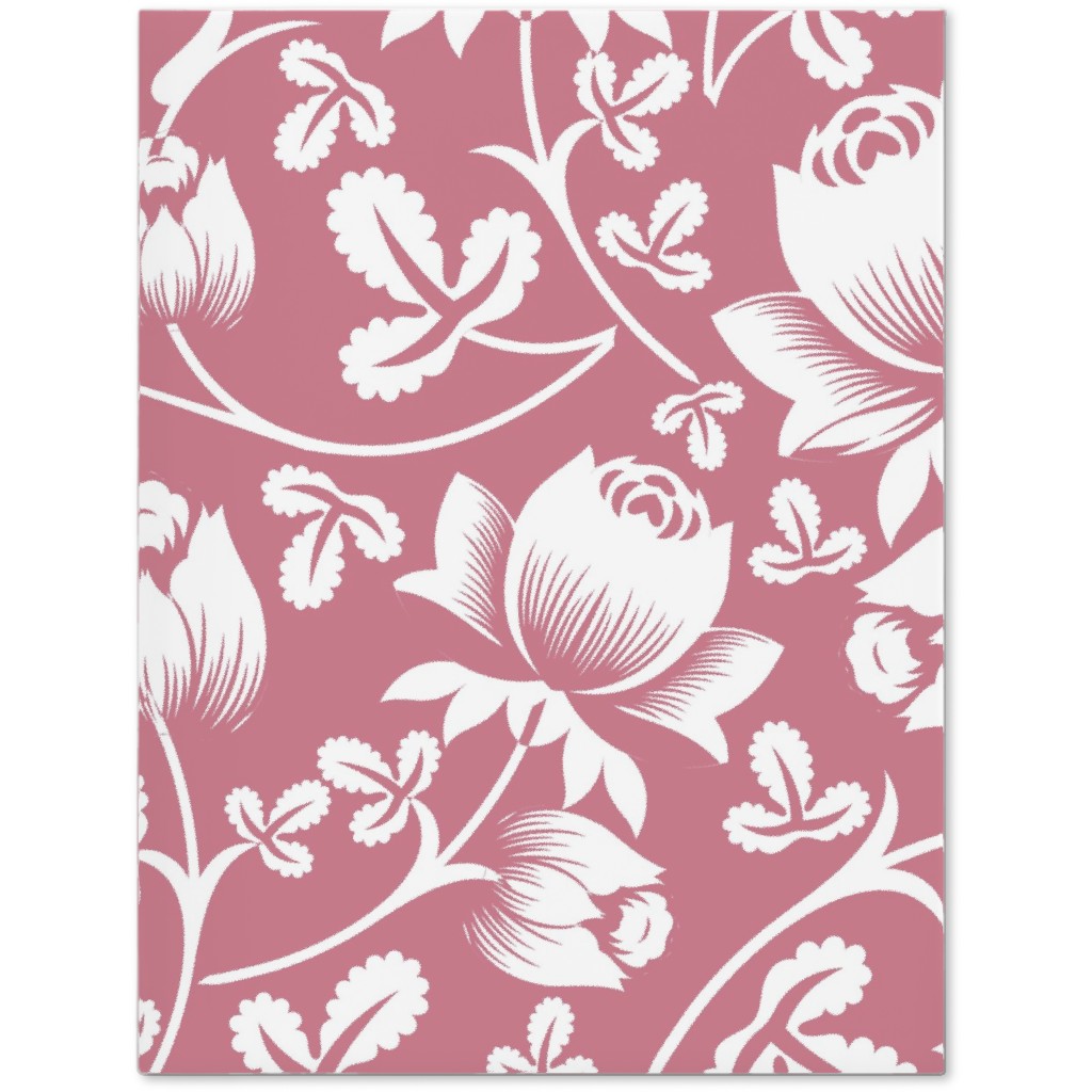 Lovely Rose Flower - Pink and White Journal, Pink