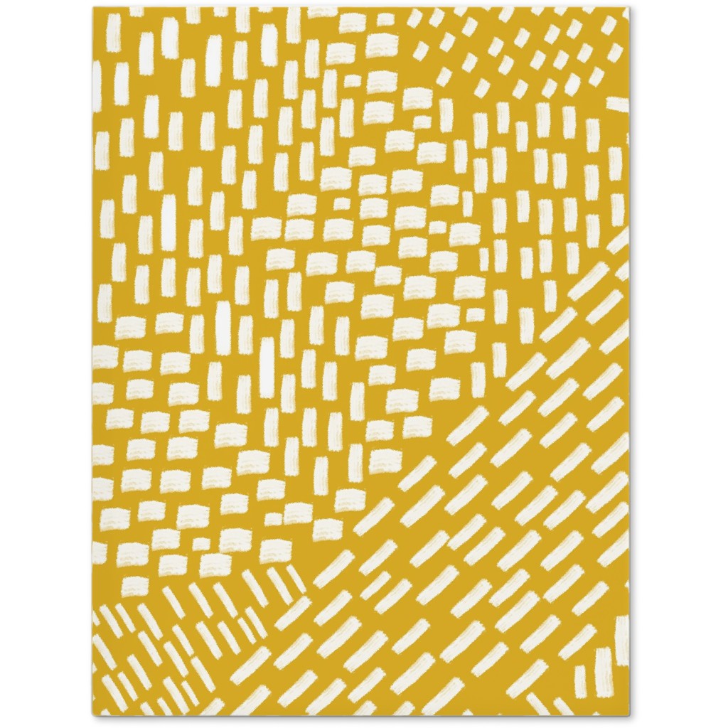 Abstract Brushstrokes Journal, Yellow, Marigold
