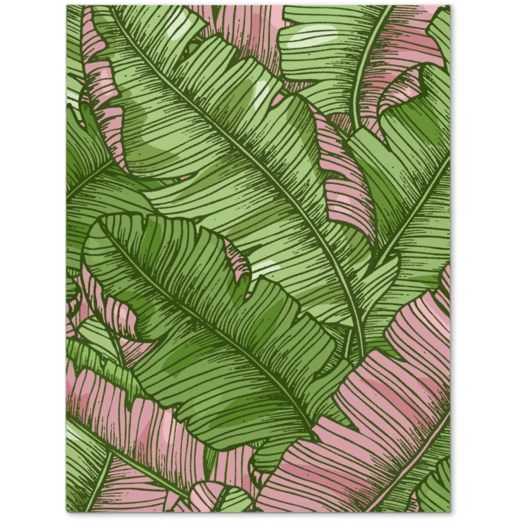 Banana Leaf - Pink Journal, Green