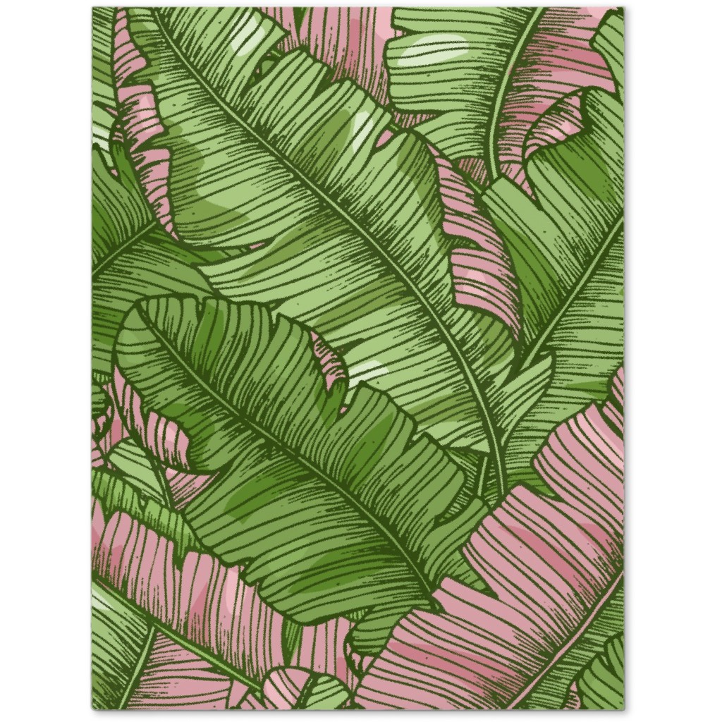 Banana Leaf - Pink Journal, Green, Classic Green