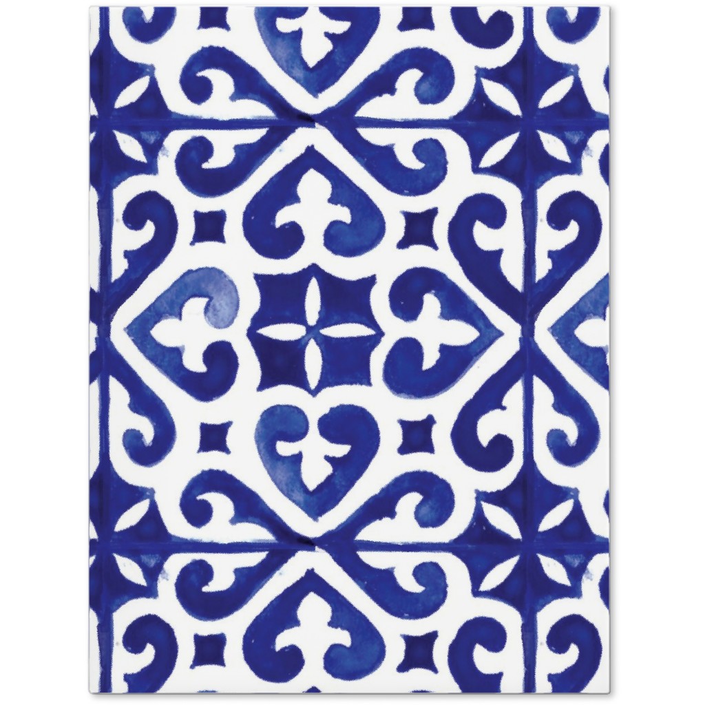 Lisbon Tiles Watercolor - Blue Journal, Blue, True Blue