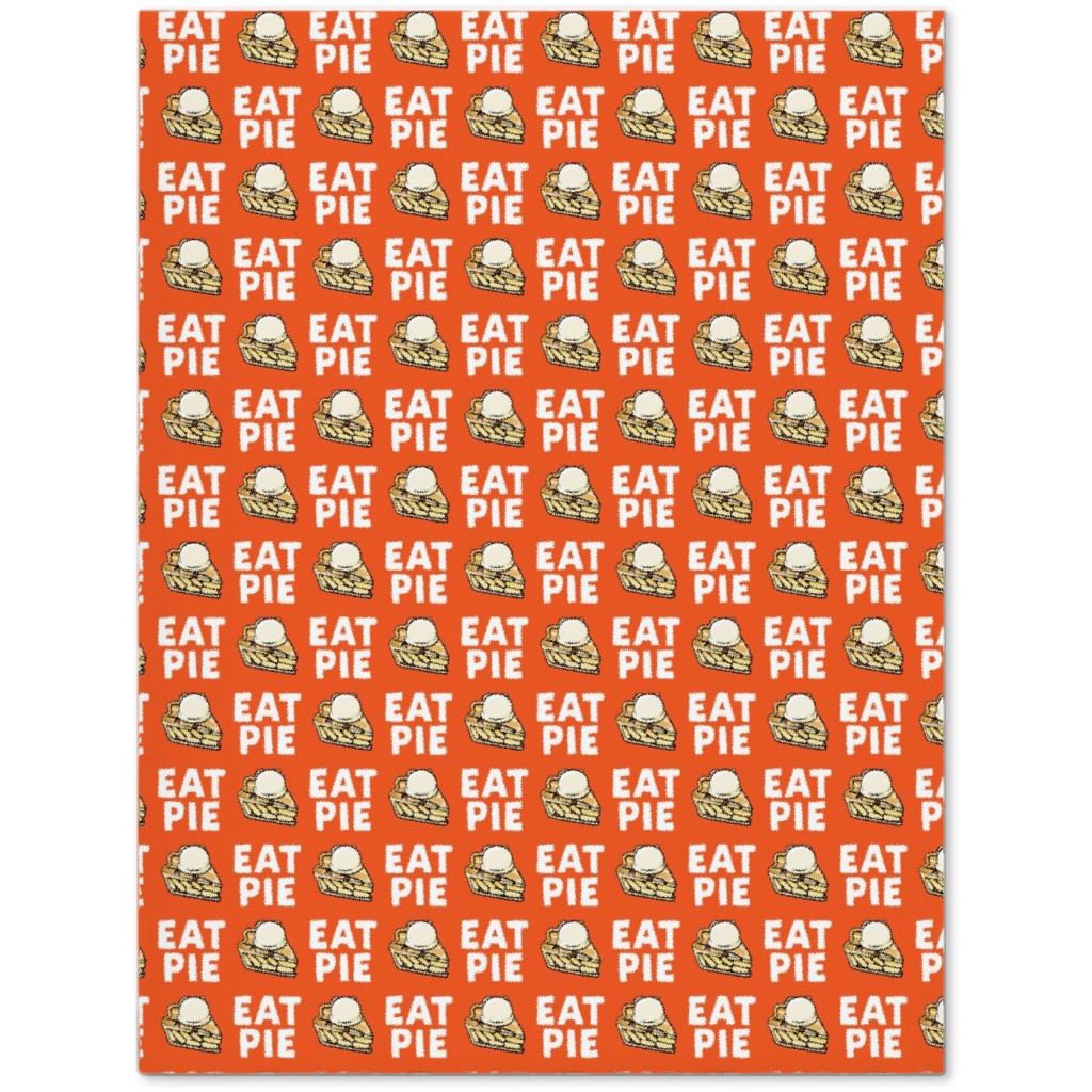 Eat Pie - Apple Pie  La Mode - Orange Journal, Orange
