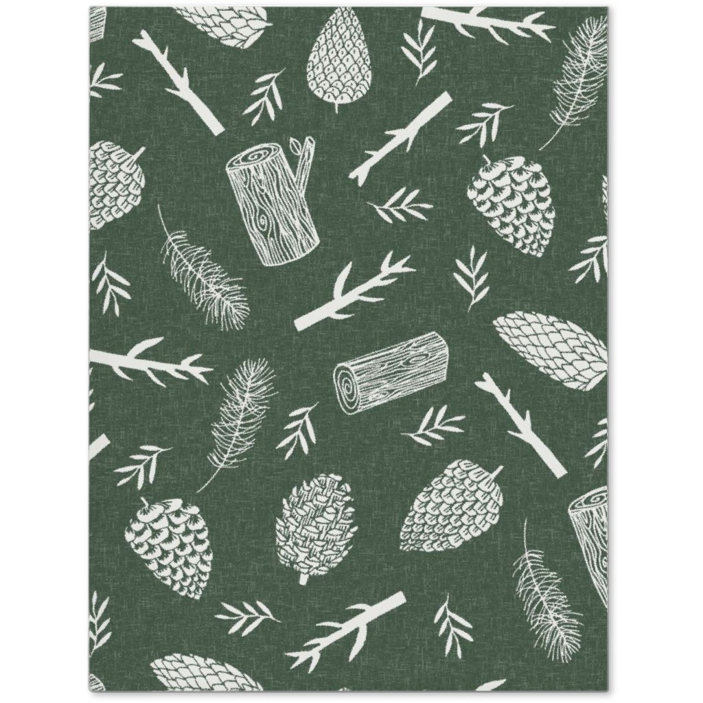 Pinecones - Hunter Green Journal, Green, Classic Green