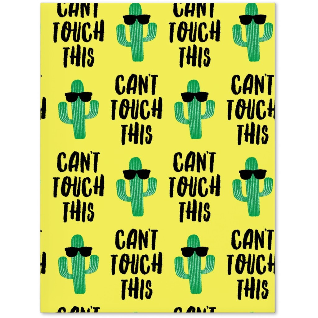Can't Touch This - Cactus With Sunnies - Yellow Journal, Yellow