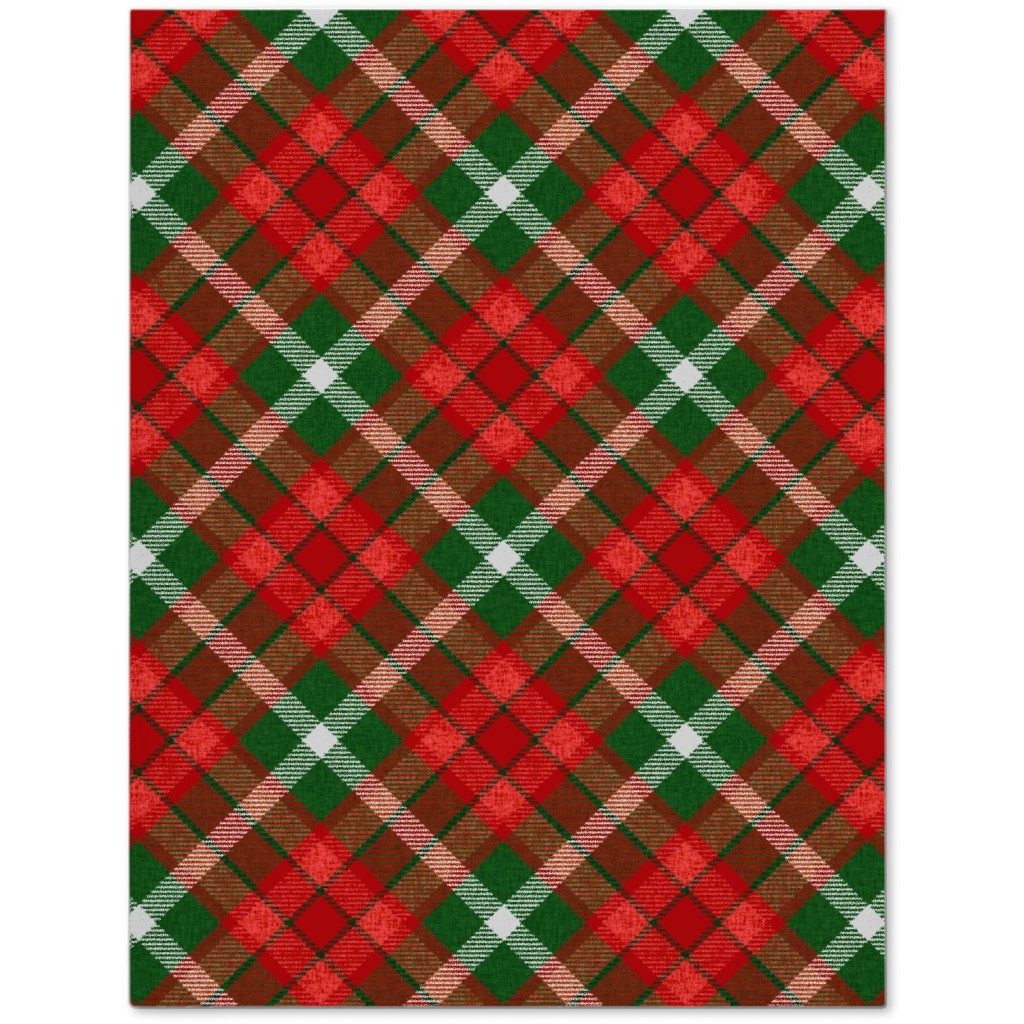 Christmas Plaid - Red and Green Journal, Red