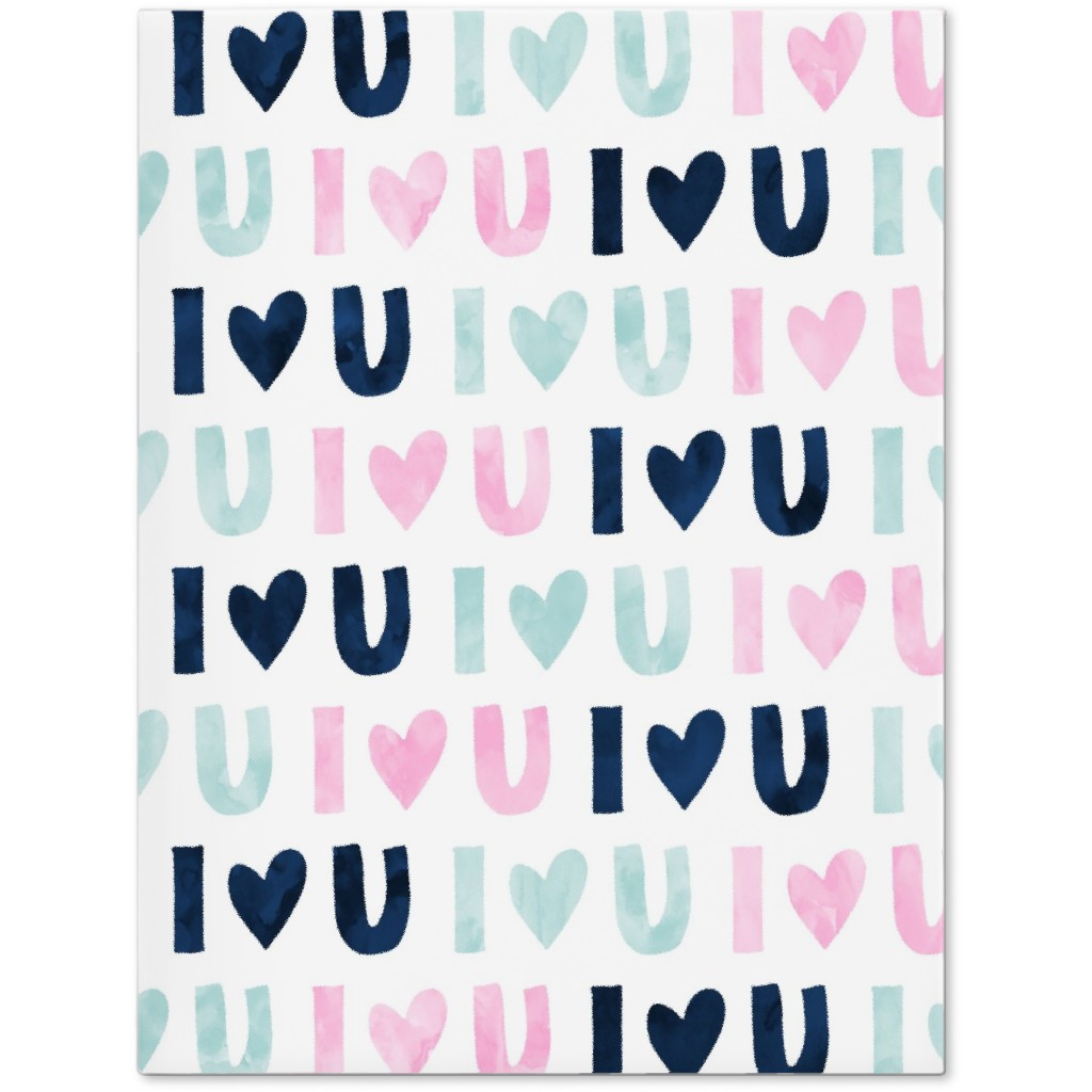 I Love You - Pink Navy Blue Journal, Multicolor