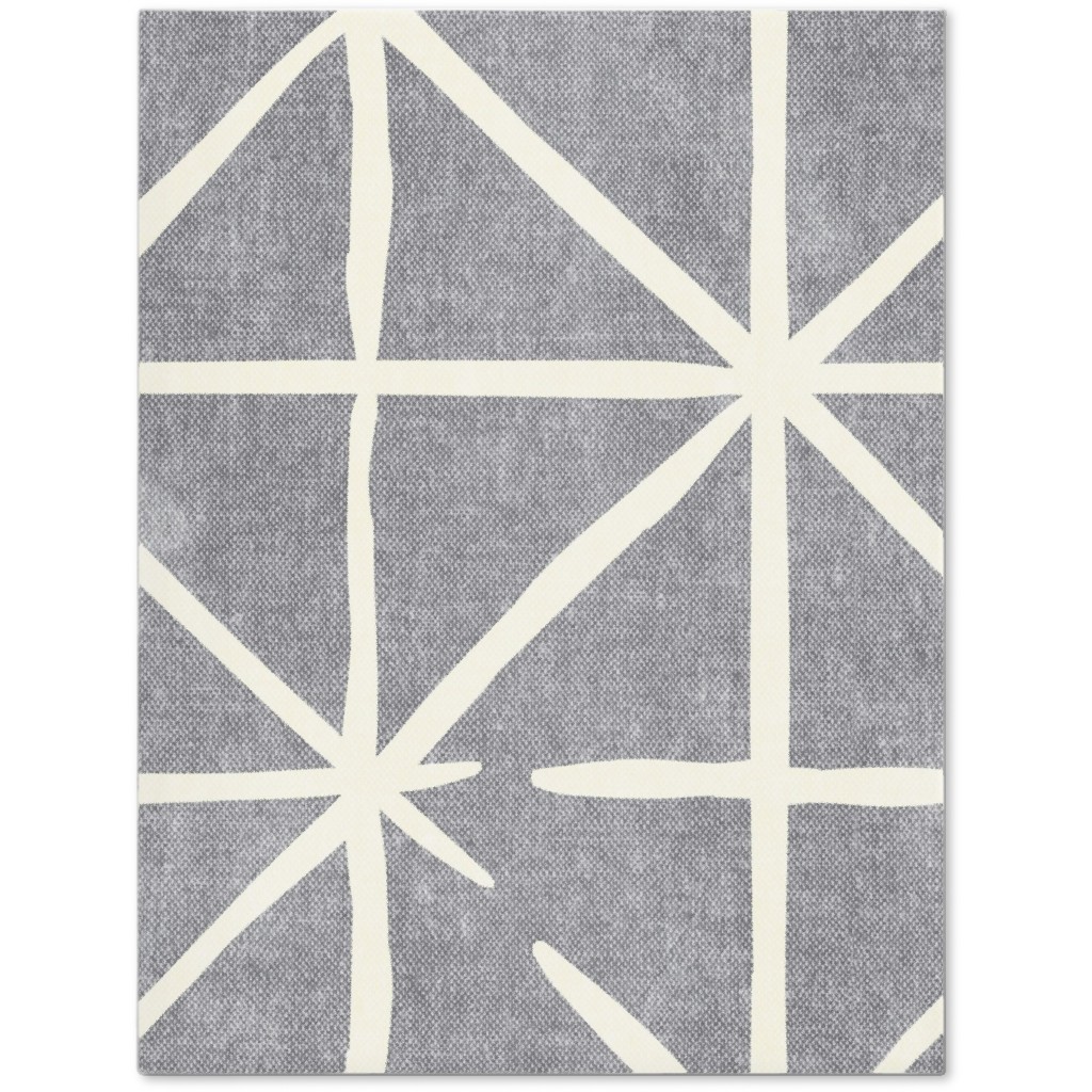 Geometric Triangles - Distressed - Grey Journal, Gray