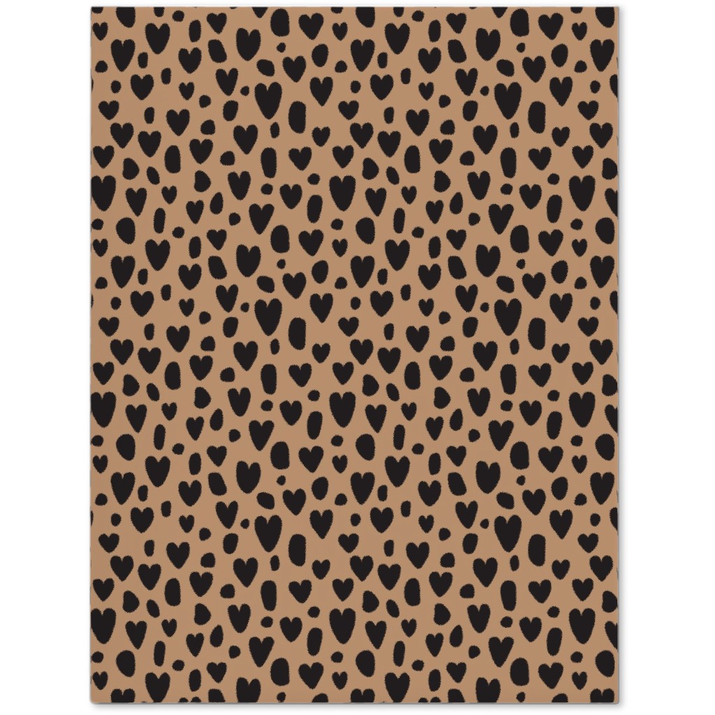 Leopard Hearts - Brown Journal, Brown