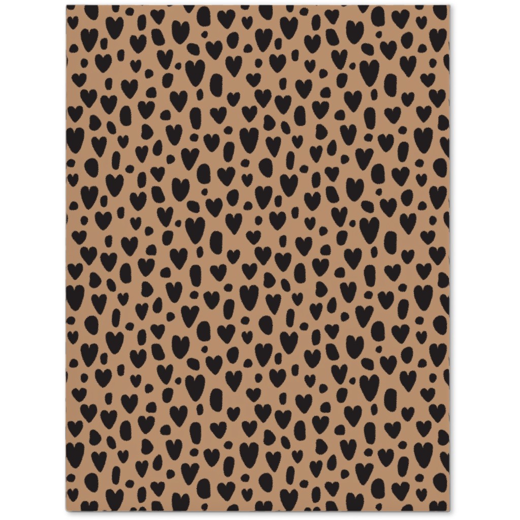 Leopard Hearts - Brown Journal, Brown, Brown