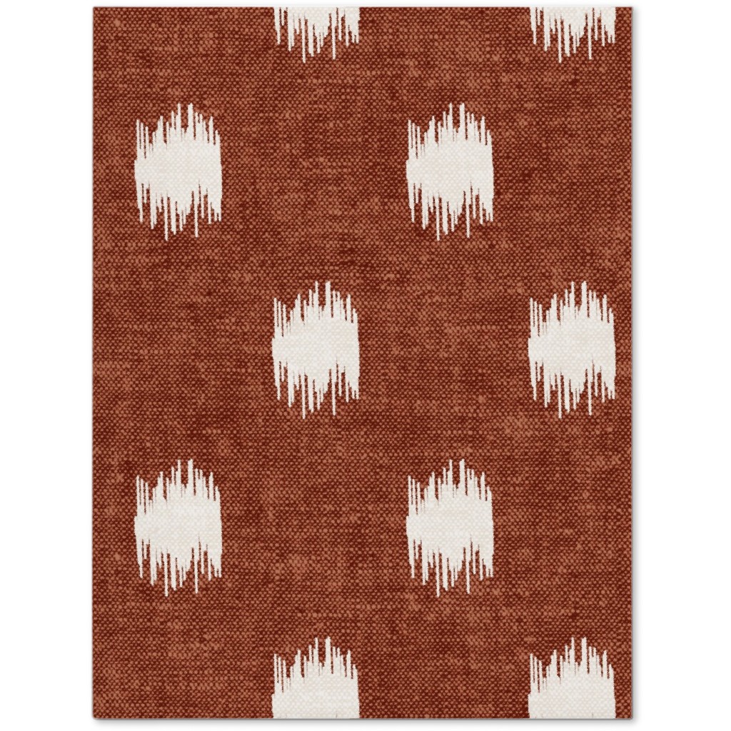Ikat Polka Dots - Rust Journal, Red, Red