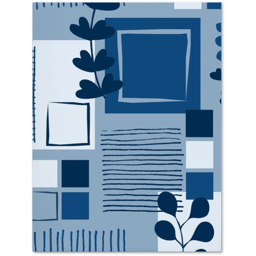 Squared Sea - Blue Journal, Blue, True Blue