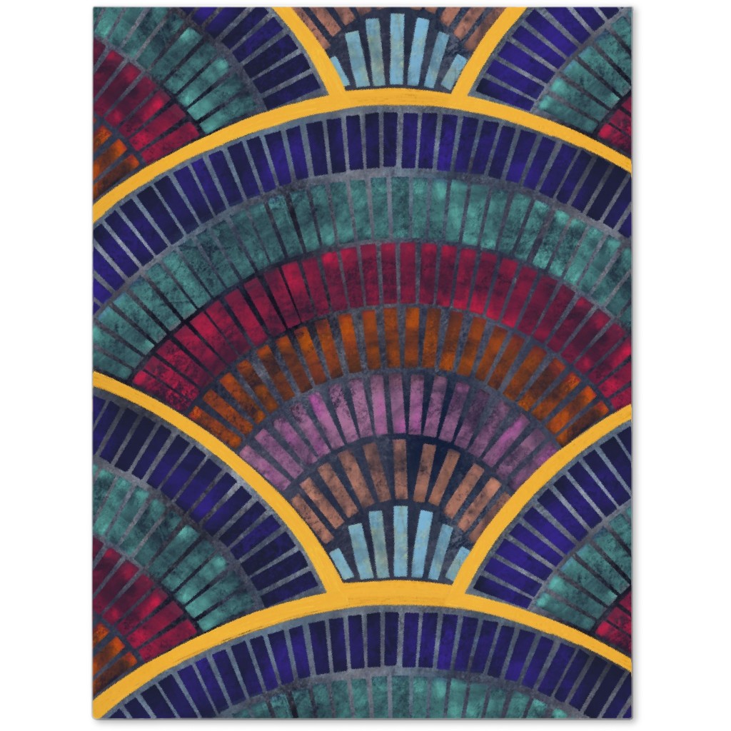 Moody Art Deco Tile - Dark Journal, Multicolor