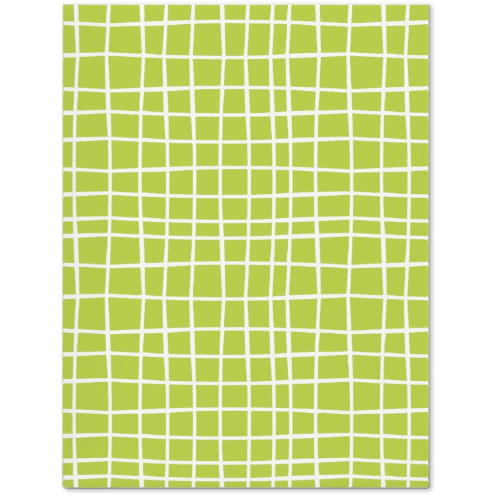 Wavy Grid Journal, Green, Lime