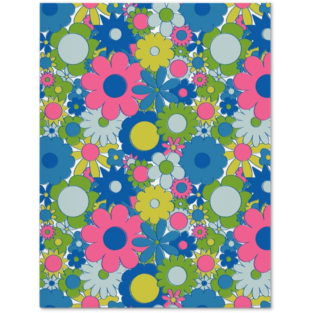 Funky Daisy Floral - Neon Journal, Multicolor