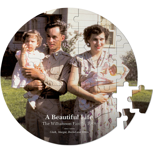 Beautiful Life Keepsake Puzzle, Circle, Keepsake, White