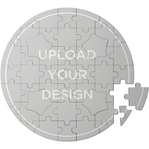 Upload Your Own Design Keepsake Puzzle, Circle Ornament, Keepsake, Multicolor