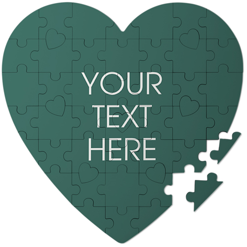 Your Text Here Keepsake Puzzle, Heart, Keepsake, Multicolor