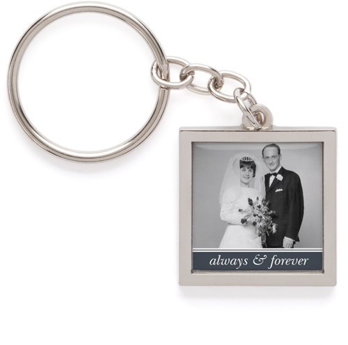 Together Always Script Pewter Key Ring, Gray