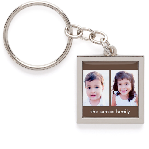Gallery of Two Frame Pewter Key Ring, Multicolor