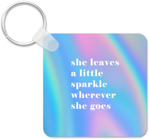 Sparkle Everywhere Key Ring, Square, Multicolor