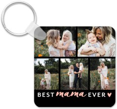 best bold heart square key ring