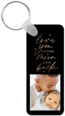 love to the moon sparkle key ring