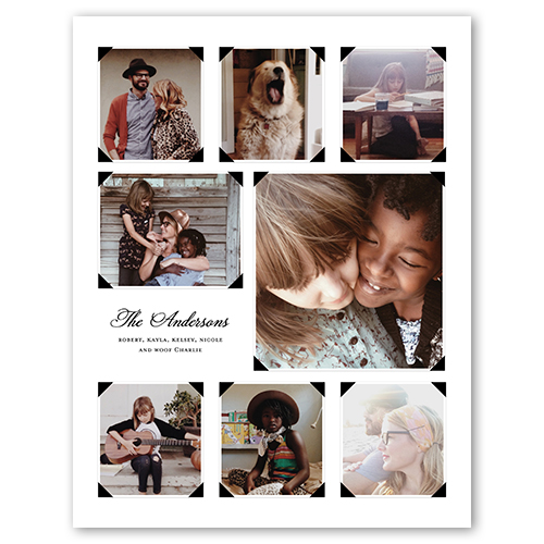 Black Corner Frames, -11x14-White