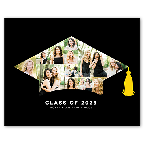 Grad Cap Collage, -16x20-Black