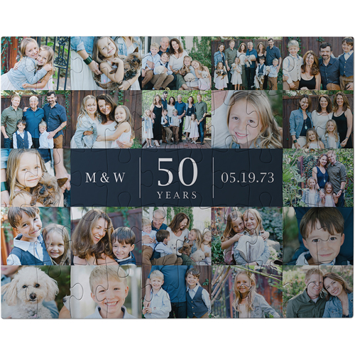 Milestone Collage Large Piece Puzzle, Puzzle Board, 50 large pieces, Rectangle, Large Piece Puzzle, Black, silhouette