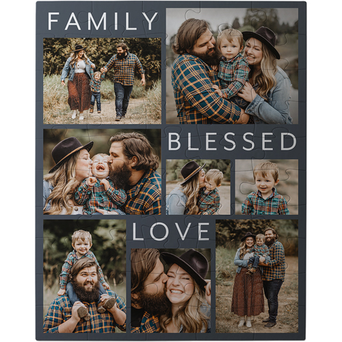 Family Gallery Of Eight Large Piece Puzzle, Puzzle Board, 50 large pieces, Rectangle, Large Piece Puzzle, Multicolor, multi