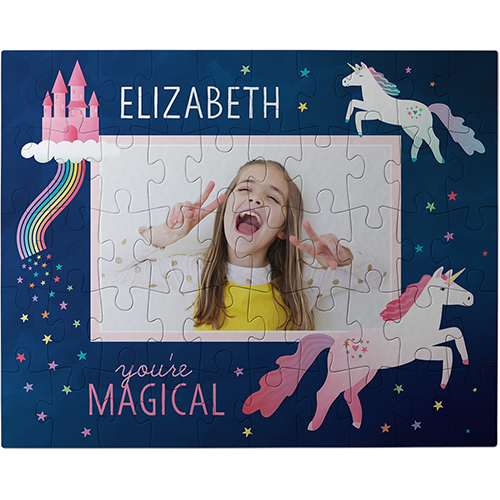 Unicorn Dreams Large Piece Puzzle, Puzzle Board, 50 large pieces, Rectangle, Large Piece Puzzle, Pink