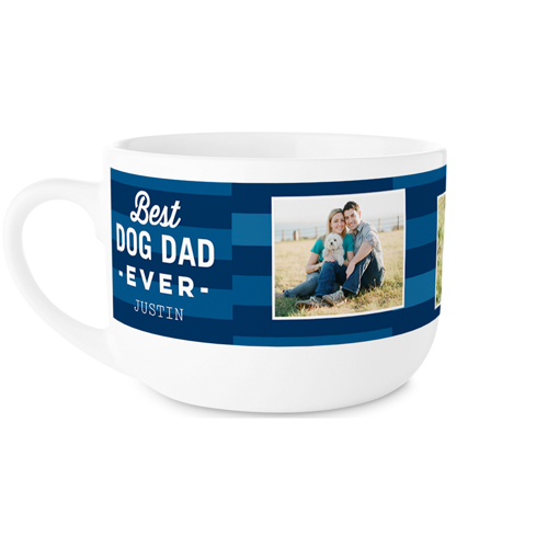 Best In Show Dog Dad Latte Mug, White,  , 25oz, Blue