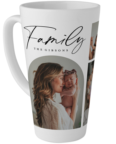 Family Arch Tall Latte Mug, 17oz, White, white