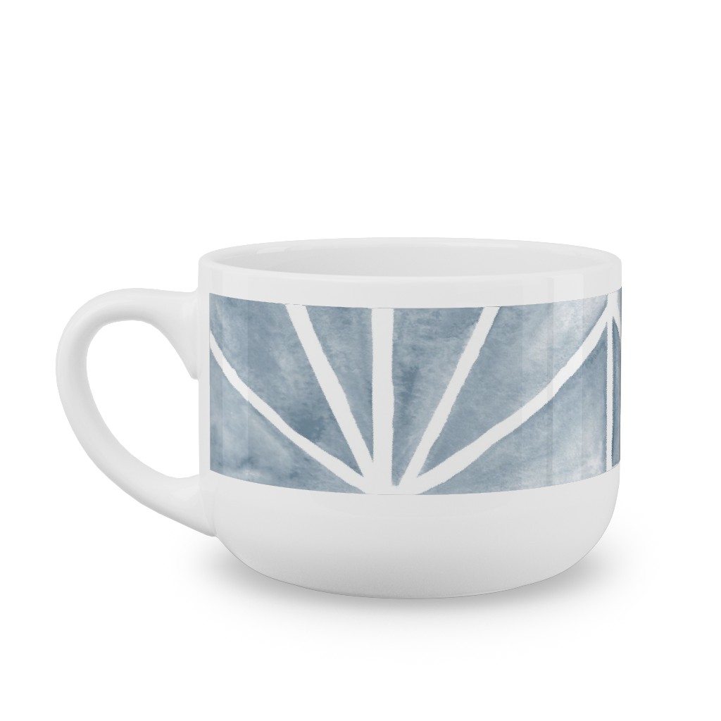Coastal Stars - Blue Latte Mug, White,  , 25oz, Blue
