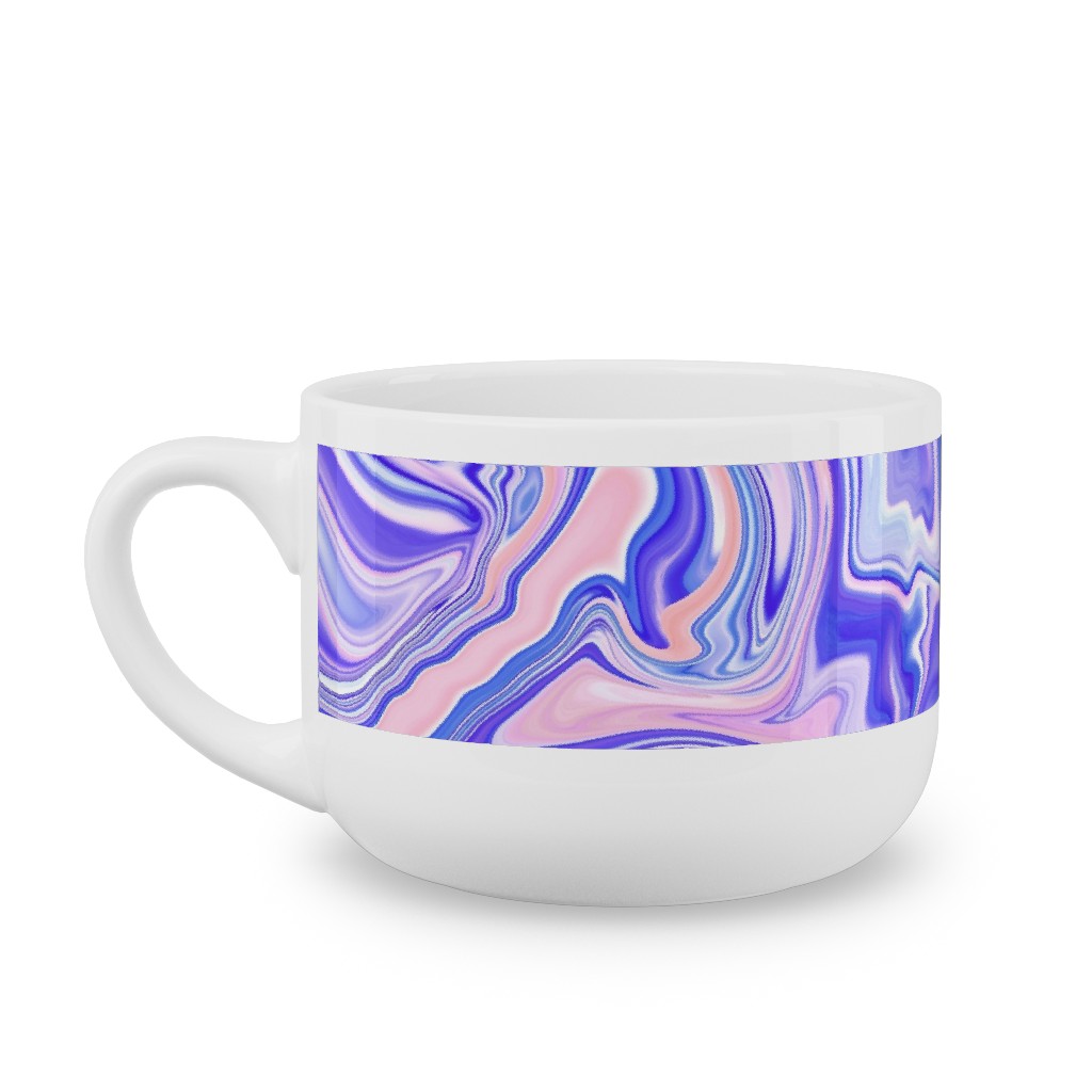 Love Spell Marble - Purple Coral Pink Latte Mug, White,  , 25oz, Purple