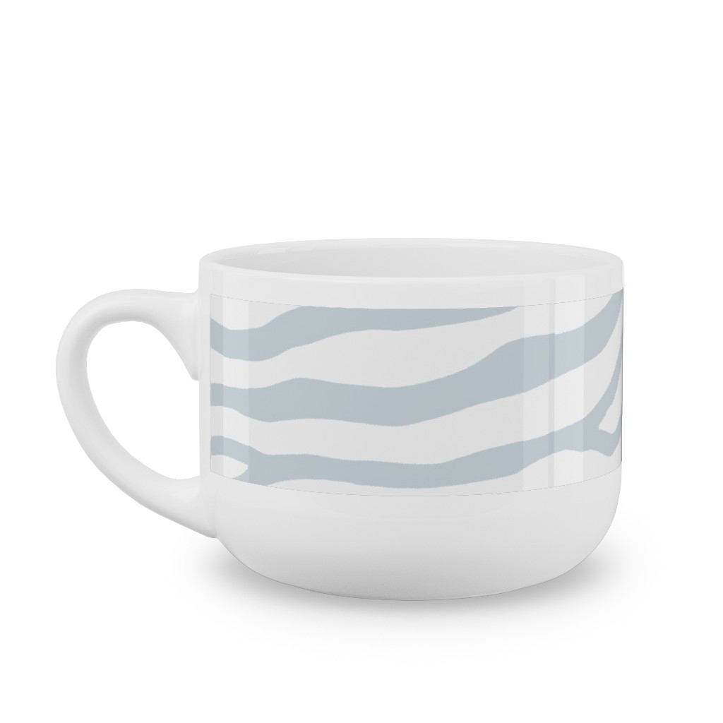 Brackenbury Beach Custom - Blue Latte Mug, White,  , 25oz, Gray