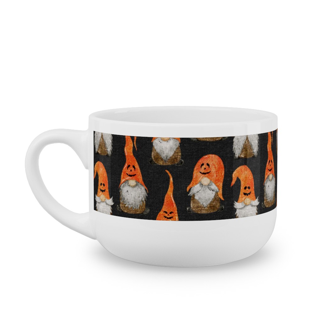 My Gnomes Latte Mug, White, , 25oz, Orange, Charcoal