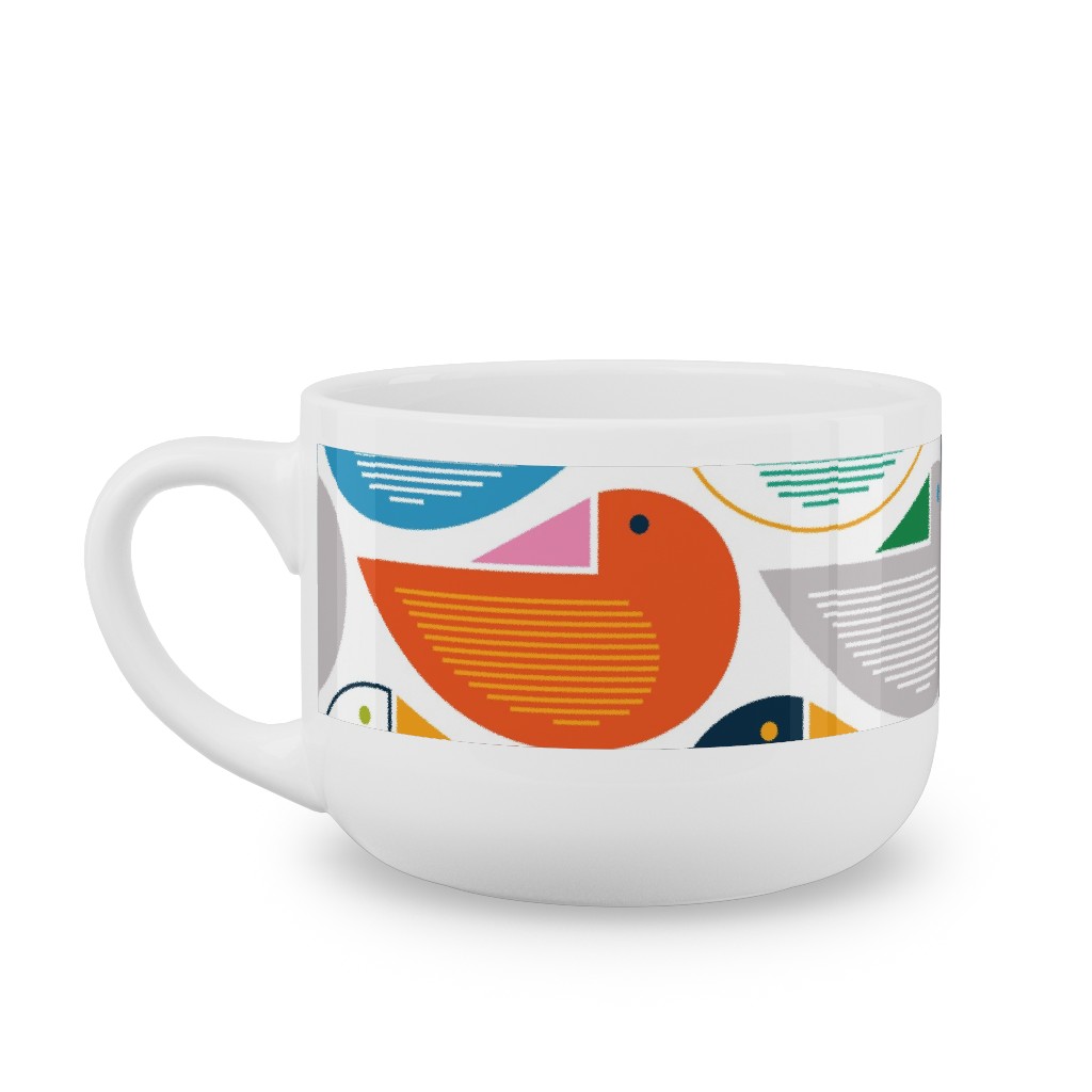 Roosting Place - Birds - Multi Latte Mug, White,  , 25oz, Multicolor