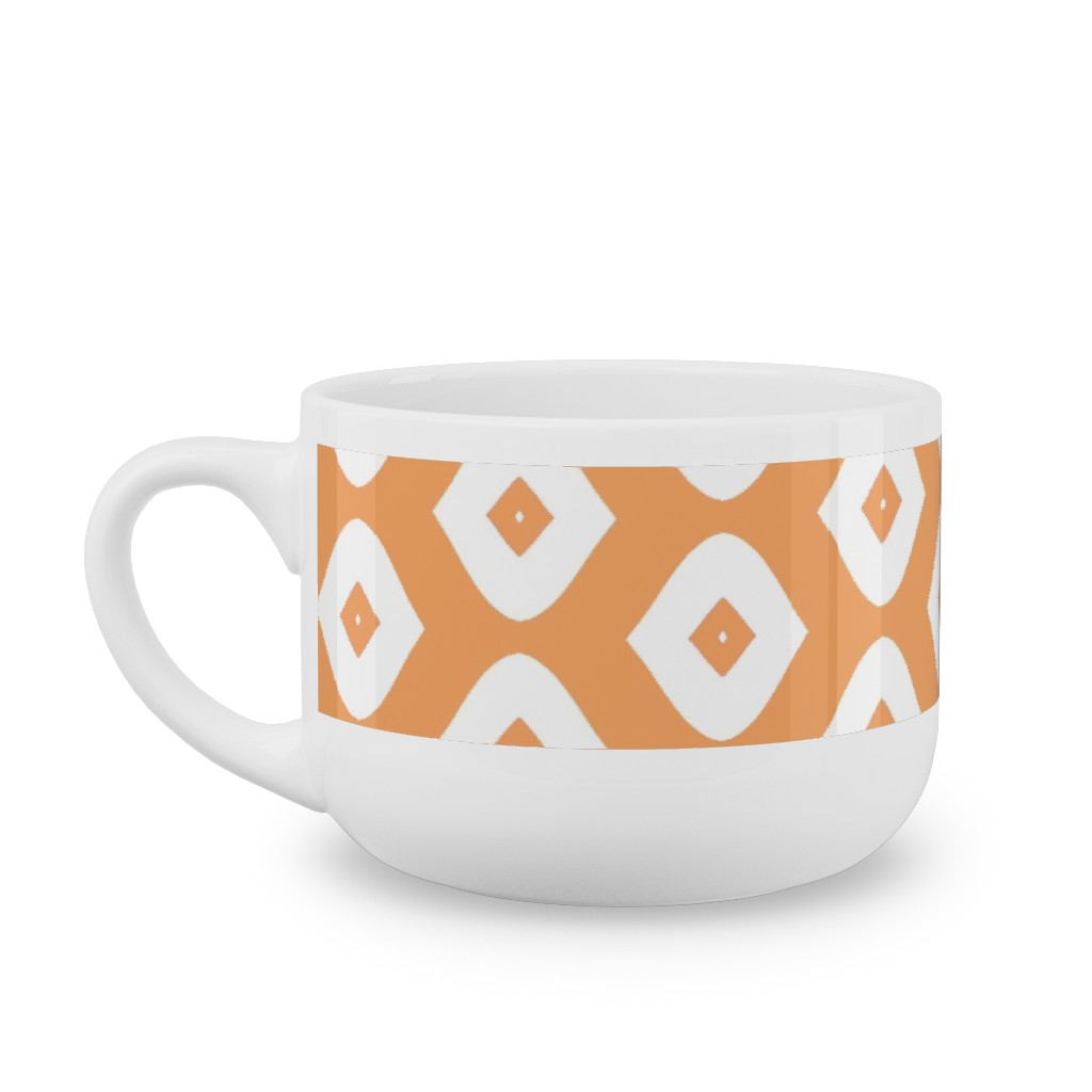 Diamond Girl - Orange Latte Mug, White,  , 25oz, Orange