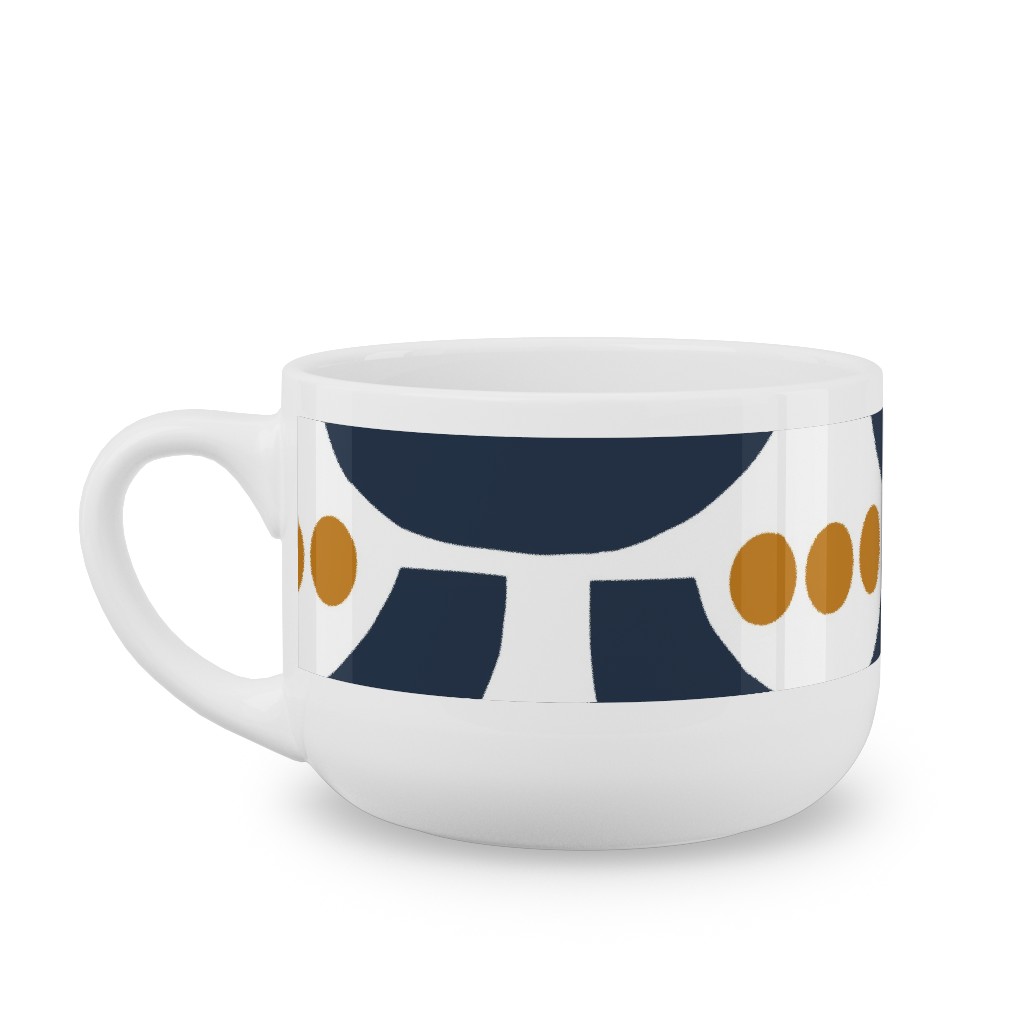 Tulip Latte Mug, White, , 25oz, Blue, Park Night