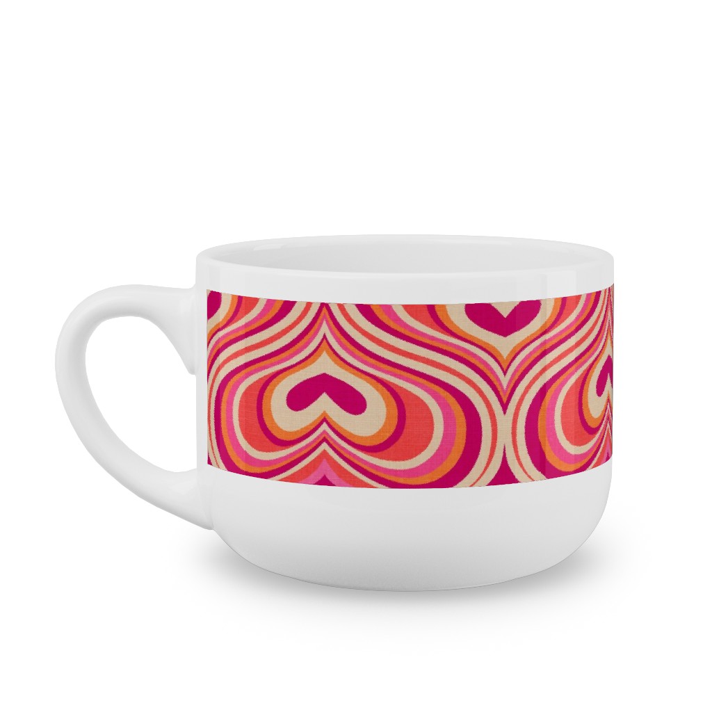 I Think I Love You - Red Latte Mug, White,  , 25oz, Red