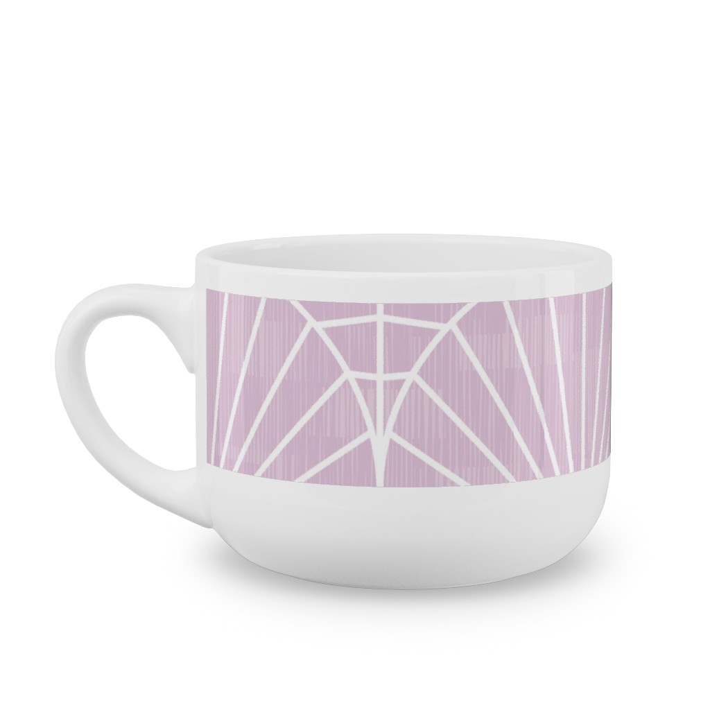 Art Deco Fields - Lavender Latte Mug, White,  , 25oz, Purple