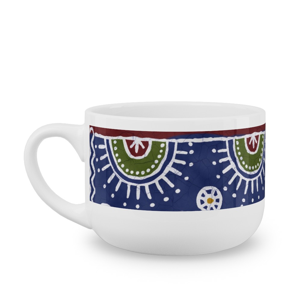 Batik Complete - Warm Latte Mug, White,  , 25oz, Multicolor